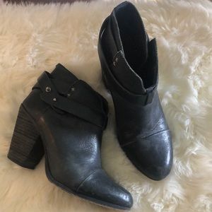 Rag and Bone Black Leather Booties